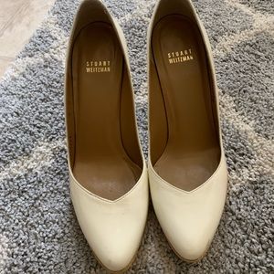 Stuart Weitzman White patent leather heels